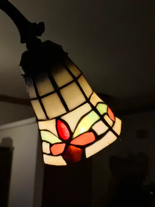 Lámpara Techo Tiffany Bronce 3 Tulip