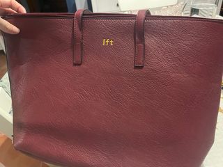 Bolso shopper mujer color burgundy