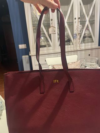 Bolso shopper mujer color burgundy
