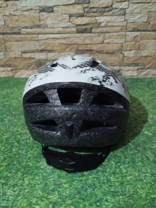Casco bici infantil blanco estampado