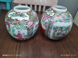 2 Tibores Porcelana China Sin Tapa