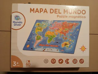 Puzzle magnético Mapa del Mundo 60 piezas