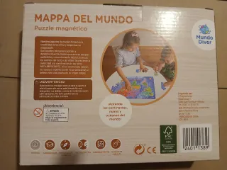 Puzzle magnético Mapa del Mundo 60 piezas