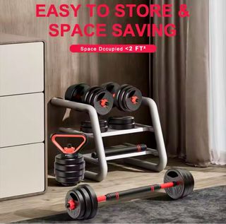 Set Mancuernas y Barra Ajustables sin estrenar