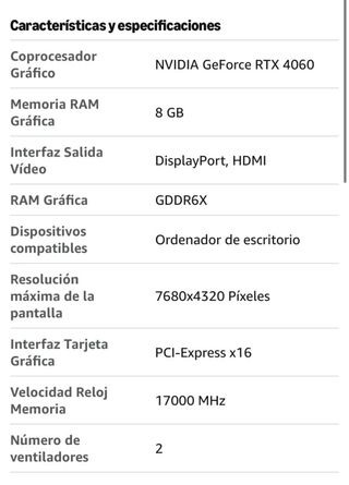 Tarjeta Gráfica Gigabyte RTX 4060 Ti WIN