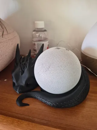 Supporto Alexa Drago Stampa 3D Nero