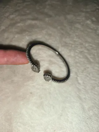 Pulsera Corazón Brillante Plata