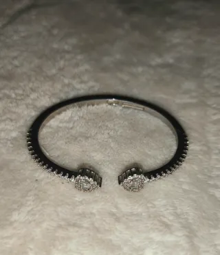 Pulsera Corazón Brillante Plata