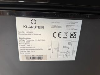 Congelador arcón Klarstein – 51 L