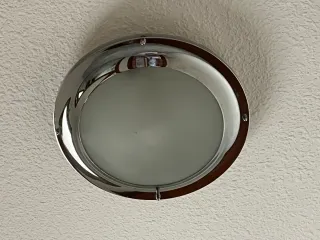 Lámpara de techo aro plateado