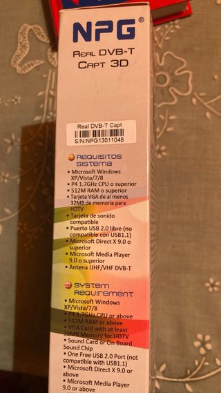 NPG Capturadora TDT DVB-T 3D sin estrenar
