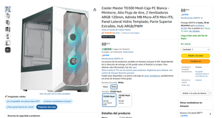 Torre PC Cooler Master TD300 Mesh Blanca