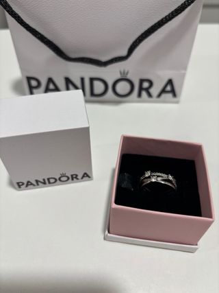 Anillo triple Pandora plata
