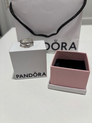 Anillo triple Pandora plata