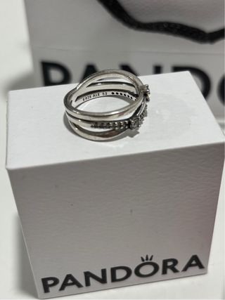 Anillo triple Pandora plata