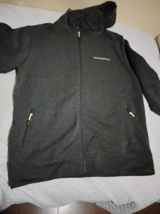 Chaqueta Sudadera Hombre Gris Cremallera