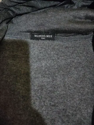 Chaqueta Sudadera Hombre Gris Cremallera