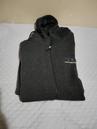 Chaqueta Sudadera Hombre Gris Cremallera