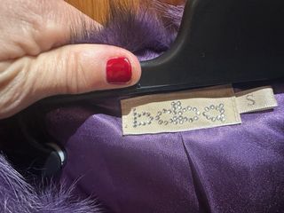 Chaqueta corta pelo zorro BDBA morada