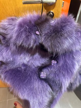 Chaqueta corta pelo zorro BDBA morada