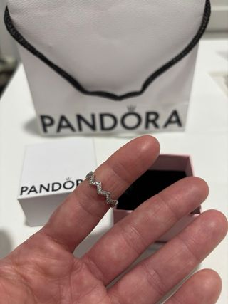 Anillo zigzag Pandora plata