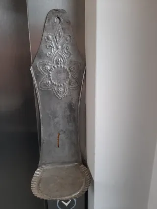 Antiguo Protector pared aluminio candiles