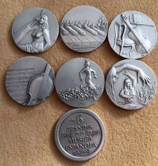 Medallas Músicos Españoles - Colección 6 Grandes
