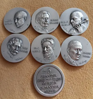 Medallas Músicos Españoles - Colección 6 Grandes