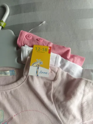 Lote 3 Camisetas Bebé 12-18 Meses
