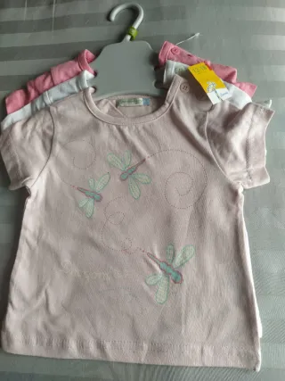 Lote 3 Camisetas Bebé 12-18 Meses