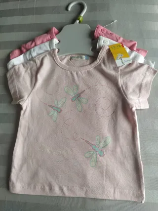 Lote 3 Camisetas Bebé 12-18 Meses