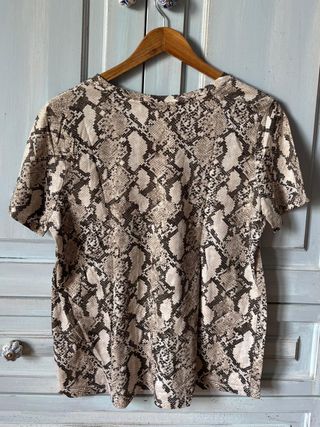 Camiseta estampado serpiente mujer - H&M - Talla S