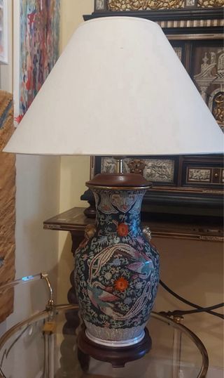 Lámpara base jarrón cerámica china