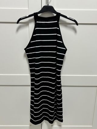 Vestido de rayas negro y blanco niña