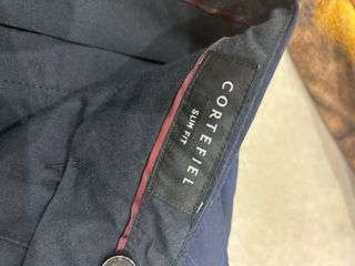 Pantalón de vestir cuadros azul