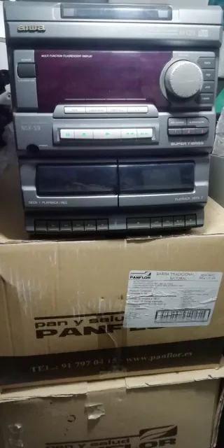 Minicadena Aiwa NSX-59 Plata