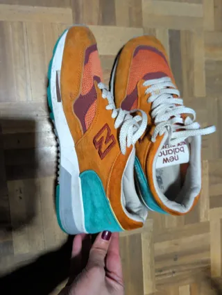 Zapatillas New Balance 1500 Naranja y Turquesa