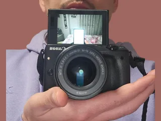 Canon EOS M3 Cámara + adaptadorMeike y lente Canon