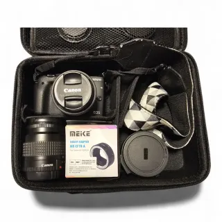 Canon EOS M3 Cámara + adaptadorMeike y lente Canon