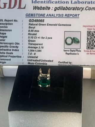 Colgante Esmeralda Muzo 1.5 Ct