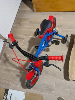 Bicicleta Spiderman 14 blu e rossa
