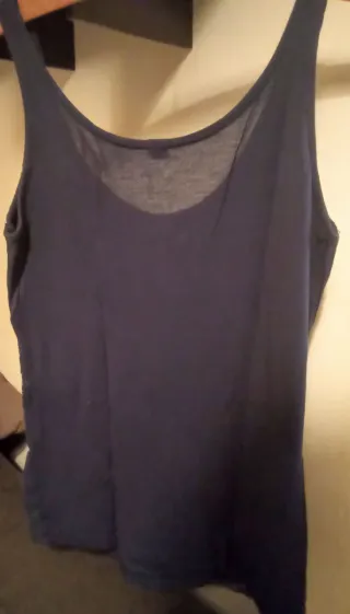 Camiseta tirantes encaje gris Pimkie