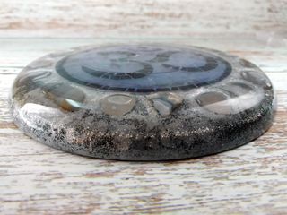 Plato Orgonita OM Ágatas