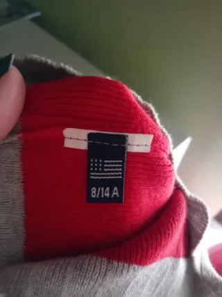 Cappello bambino nero e rosso 8/14 anni