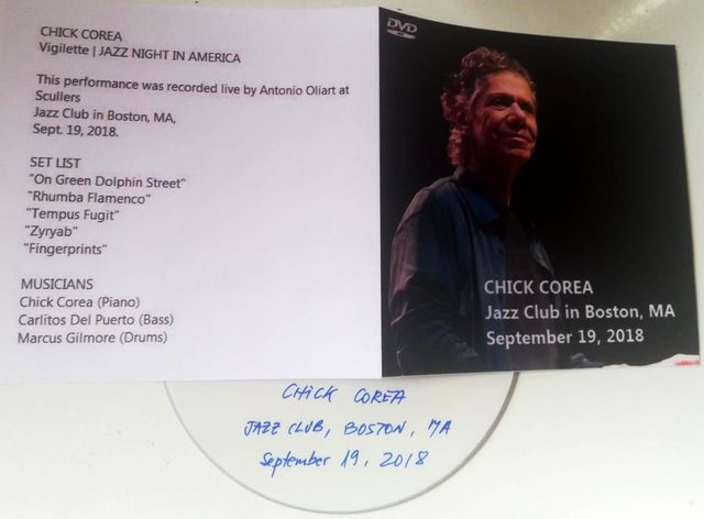 Chick Corea - Boston MA 19/09/2018 (DVDR)
