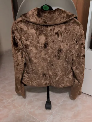 Chaqueta corta mujer marrón