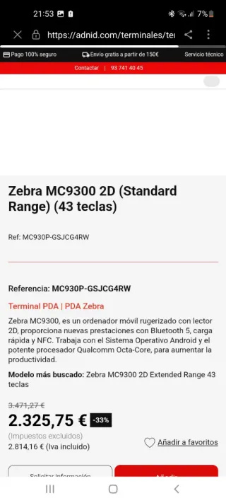 Lector Código Barras Zebra