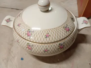 Servizio piatti porcellana decorato floreale