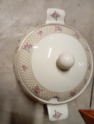 Servizio piatti porcellana decorato floreale