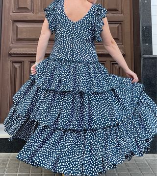 Traje Flamenca Lunares Talla 48
